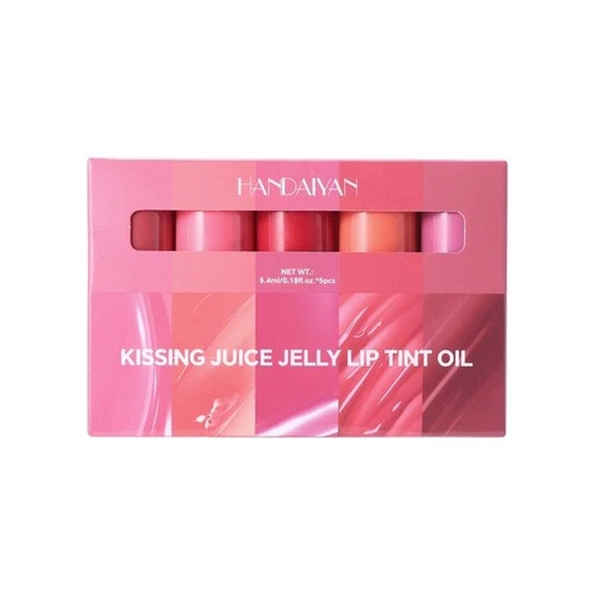 Lip Gloss Set 5 Colors Waterproof Oil Formula Long Lasting Moisturizing